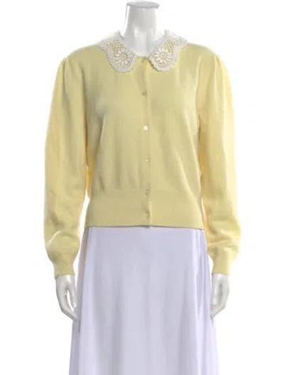 Pre-owned Maje Cashmere Sweater In Yellow