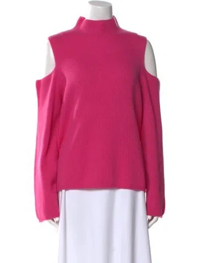 Pre-owned Maje Cashmere Turtleneck Sweater In Pink