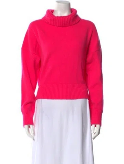 Pre-owned Maje Cashmere Turtleneck Sweater W/ Tags In Pink