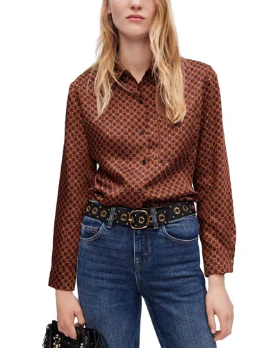 Maje Caslo Shirt In Brown