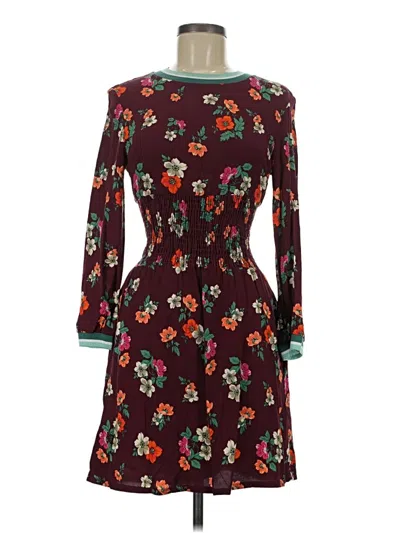 Pre-owned Maje Casual Dress In Burgundy