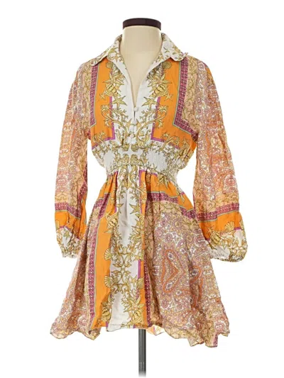 Pre-owned Maje Casual Dress In Orange