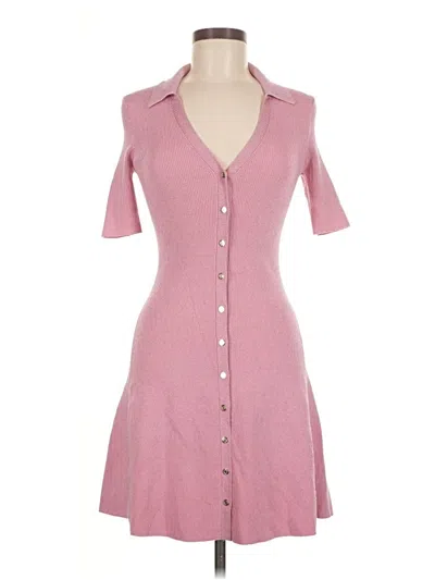 Pre-owned Maje Casual Dress In Pink