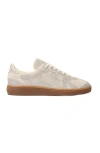 Maje Womens  Crystal-embellished Suede Low-top Trainers In Light Grey