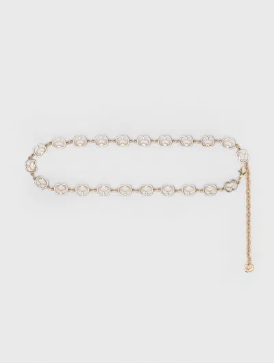 Maje Women's Two Tone Chain Belt In Silver