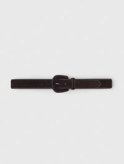Maje Ceinture En Suède In Brown