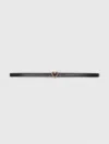 Maje Slim Heart Belt In Black