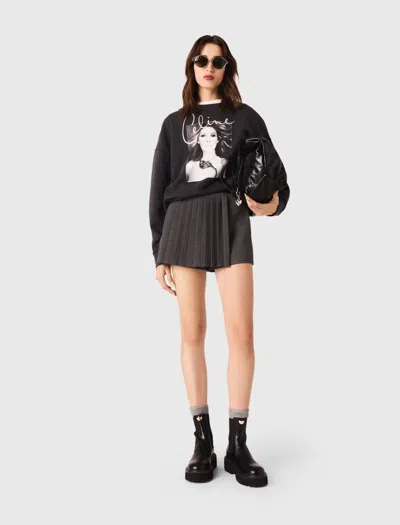 Maje Celine Dion Sweatshirt In Gray