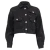 Maje Cenatelli Sequinned Tweed Jacket In Black Polyester In Black