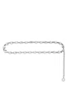 Maje Womens Chain And Rhinestone Metal Belt Silvery In Silver