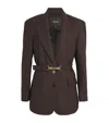 Maje Chain-detail Blazer In Brown