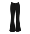 Maje Chain-link Detail Flared Jeans In Black