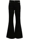 Maje Chain-link Detail Flared Jeans In Black