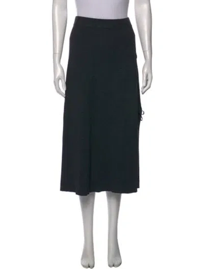 Pre-owned Maje Chain-link Accents Midi Length Skirt In Black