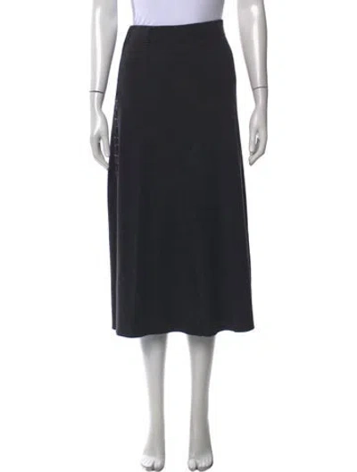 Pre-owned Maje Chain-link Accents Midi Length Skirt In Black