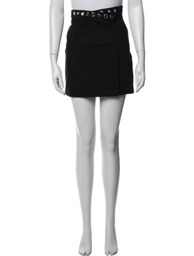 Pre-owned Maje Chain-link Accents Mini Skirt In Black