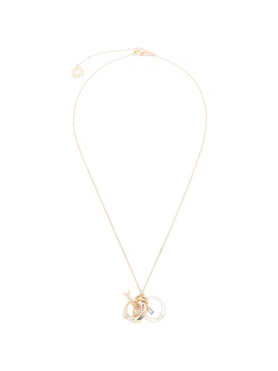Maje Charm Pendant Necklace In Gold