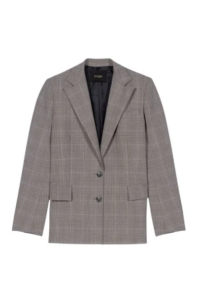 MAJE MAJE CHECKED SUIT JACKET