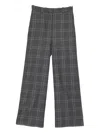 Maje Checked Tailored Trousers In Gray
