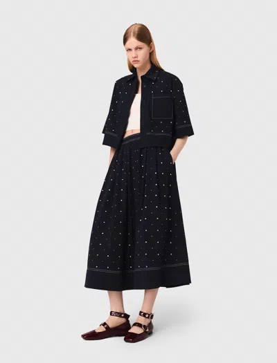 Maje Chemise Cropped Ornée De Clous