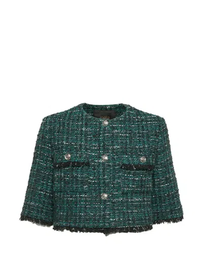 Pre-owned Maje Chest-pockets Jacket In Green
