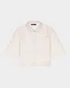 Maje Ciblanche Lace Guipure Button-front Shirt In White