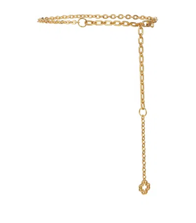 Maje Clover Charm Chain Belt In Gold