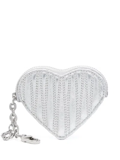 Maje Clover-charm Purse In Silber