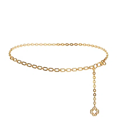Maje Clover Logo Chain Belt In Gold