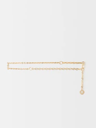 Maje Clover Logo Chain Belt In Gold