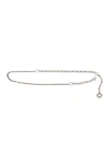 Maje Clover Logo Chain Belt In Silver