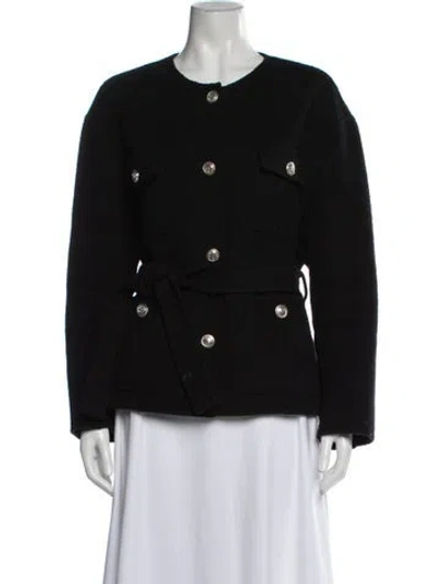 Pre-owned Maje Coat In Black
