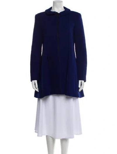 Pre-owned Maje Coat In Blue