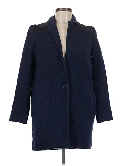 Pre-owned Maje Coat In Blue