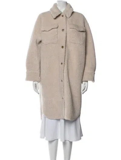 Pre-owned Maje Coat In Brown