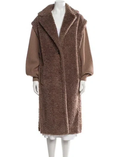 Pre-owned Maje Coat In Brown