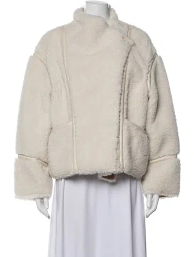 Pre-owned Maje Coat In Brown/neutrals