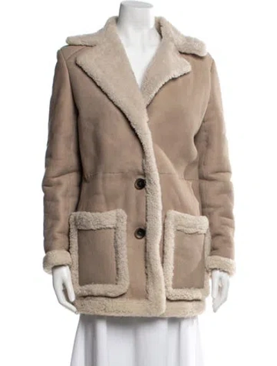 Pre-owned Maje Coat In Neutral