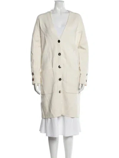 Pre-owned Maje Coat In Neutrals