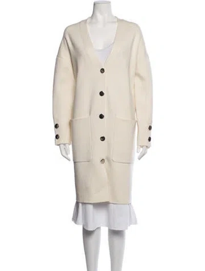 Pre-owned Maje Coat In Neutrals