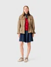 Maje Coat With Removable Lining In Sand