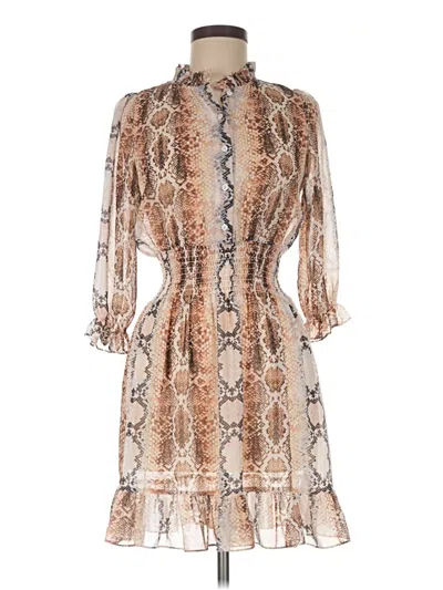 Pre-owned Maje Cocktail Dress In Tan