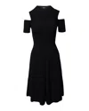 Maje Cold-shoulder Dress In Black Viscose In Black