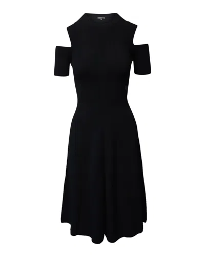 Maje Cold-shoulder Dress In Black Viscose