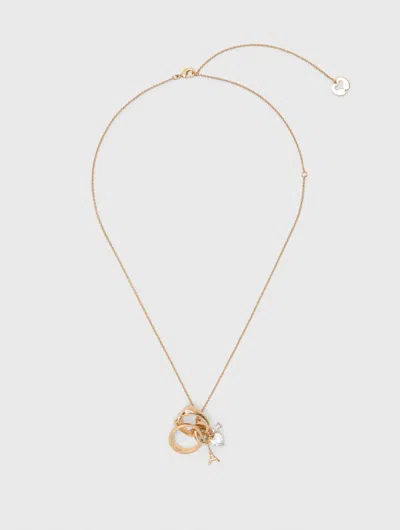 Maje Collier Doré Avec Détails Bagues In Gold