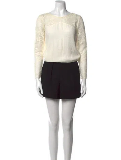 Pre-owned Maje Colorblock Pattern Bateau Neckline Romper