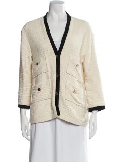 Pre-owned Maje Colorblock Pattern Blazer In Neutral