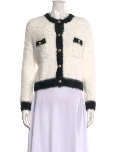 Pre-owned Maje Colorblock Pattern Crew Neck Sweater