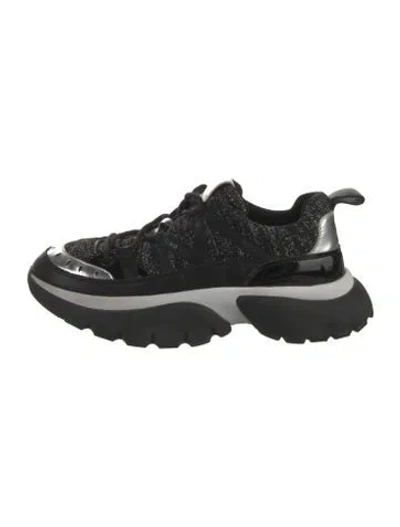Pre-owned Maje Colorblock Pattern Glitter Accents Sneakers In Multi