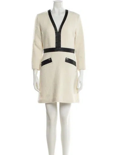 Pre-owned Maje Colorblock Pattern Mini Dress